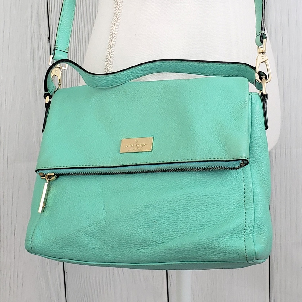 KATE SPADE Foldover Pebbled Leather Crossbody Bag - Picture 4 of 8